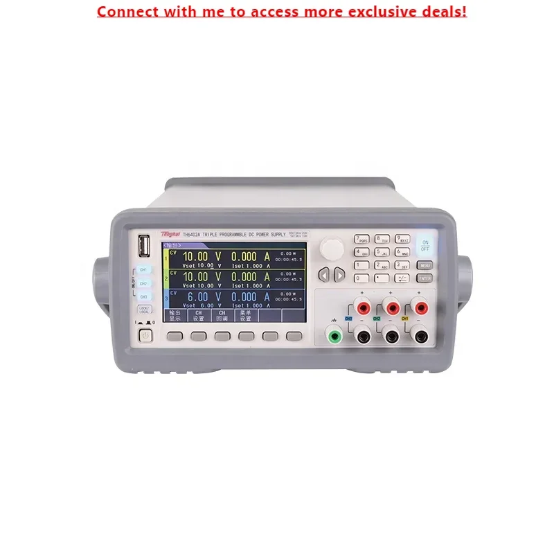 

TH6402A Programmable Linear DC Power Supply 0-30V/3A/90W*2, 0-6V/5A/30W*1 3-Channel