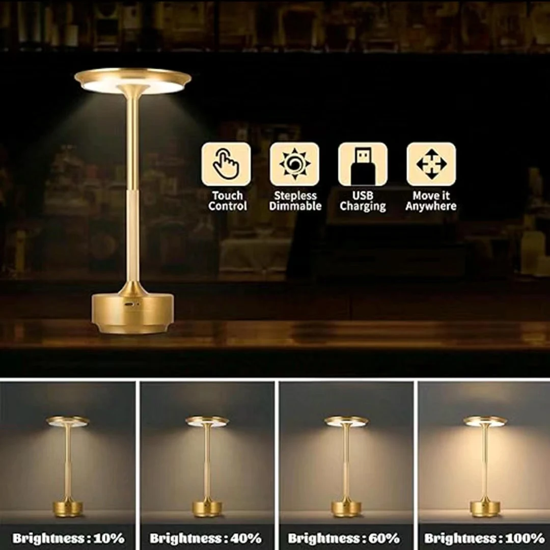 Rechargeable Wireless Table Lamp for Bedroom, Rechargeable, Touch Lamp, Camping Candle, Creative, USB-C, Desk Lamp image 5