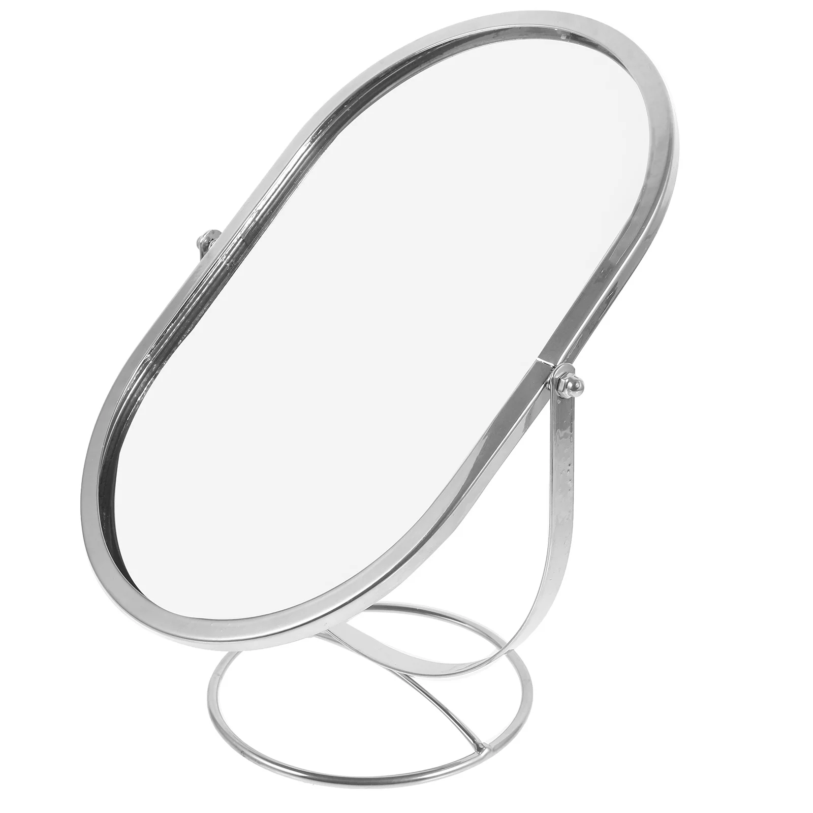 Oval Shape Swivel Vanity Mirror Tabletop Makeup Mirror Clear Reflection Rotatable Bedroom Dresser Desk Mirrors for Bedroom