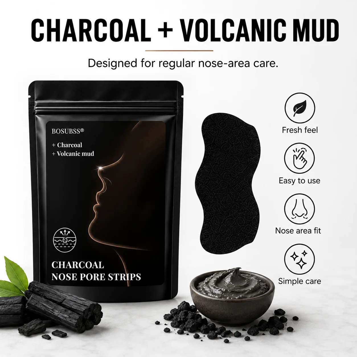 10 Pcs Charcoal Nose Care Stri - огляд і ціна Charcoal Pore Strip