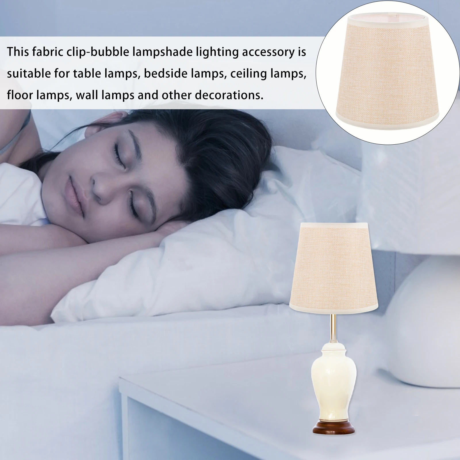 

Lamp Shade Accessories Premium Cloth Dust Protection Warm Atmosphere Lamp Cover Bedroom Living Room Decor Lighting Attachment