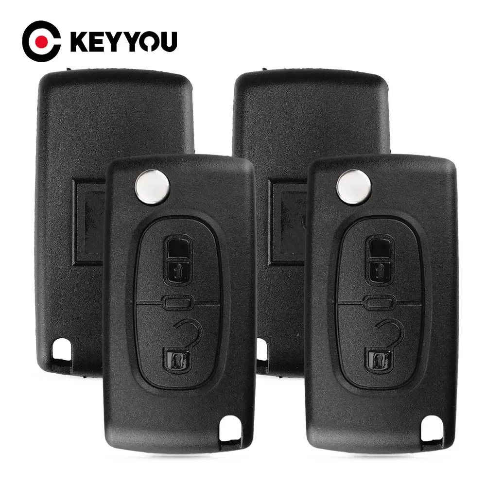 

KEYYOU HU83 CE0536/0523 For Peugeot 107 207 307 308 407 408 Partner For Citroen C3 C4 C5 C6 Berlingo Picasso Xsara Car Key Shell