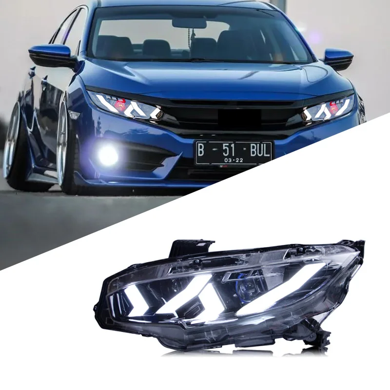 

Suitable for Honda 10th generation Civic LED headlight assembly modification LED daytime running light streamer turn signal