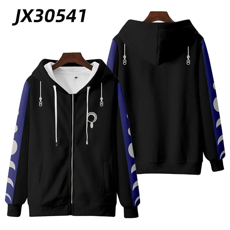 Honkai: Star Rail Jingliu 3d Print Dames/Heren Hoodie Sweatshirt Streetwear Hiphop Jing Liu Cosplay Jas Met Rits Met Capuchon