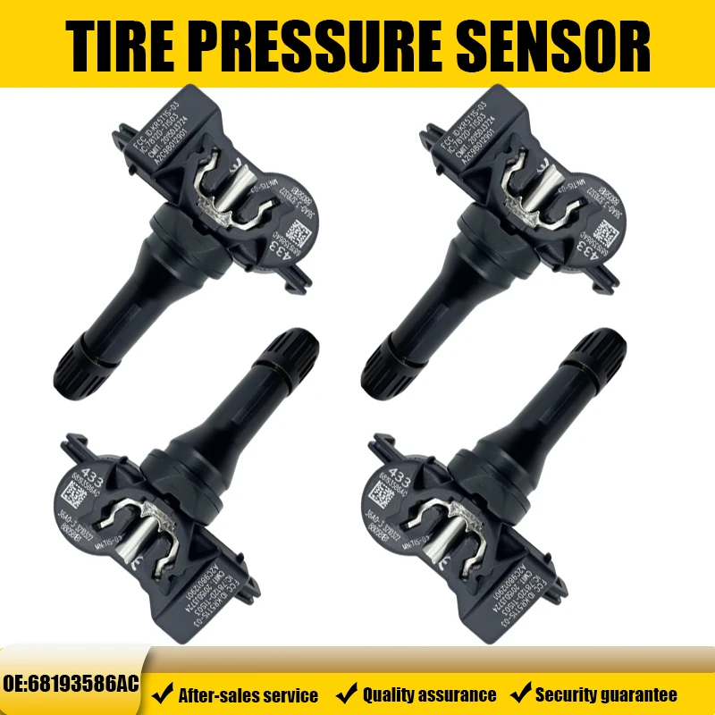 

1/4 шт. датчик контроля давления в шинах TPMS 68193586AC для Jeep Compass Chrysler 200 Pacifica, совместимый с 68193586AC 433 МГц