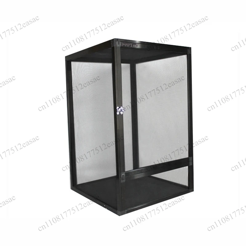 Tall Landscape Ecological Reptile Terrarium, Front Opening Breeding Cage With Metal Mesh Door For Rainforest Reptile Habitats