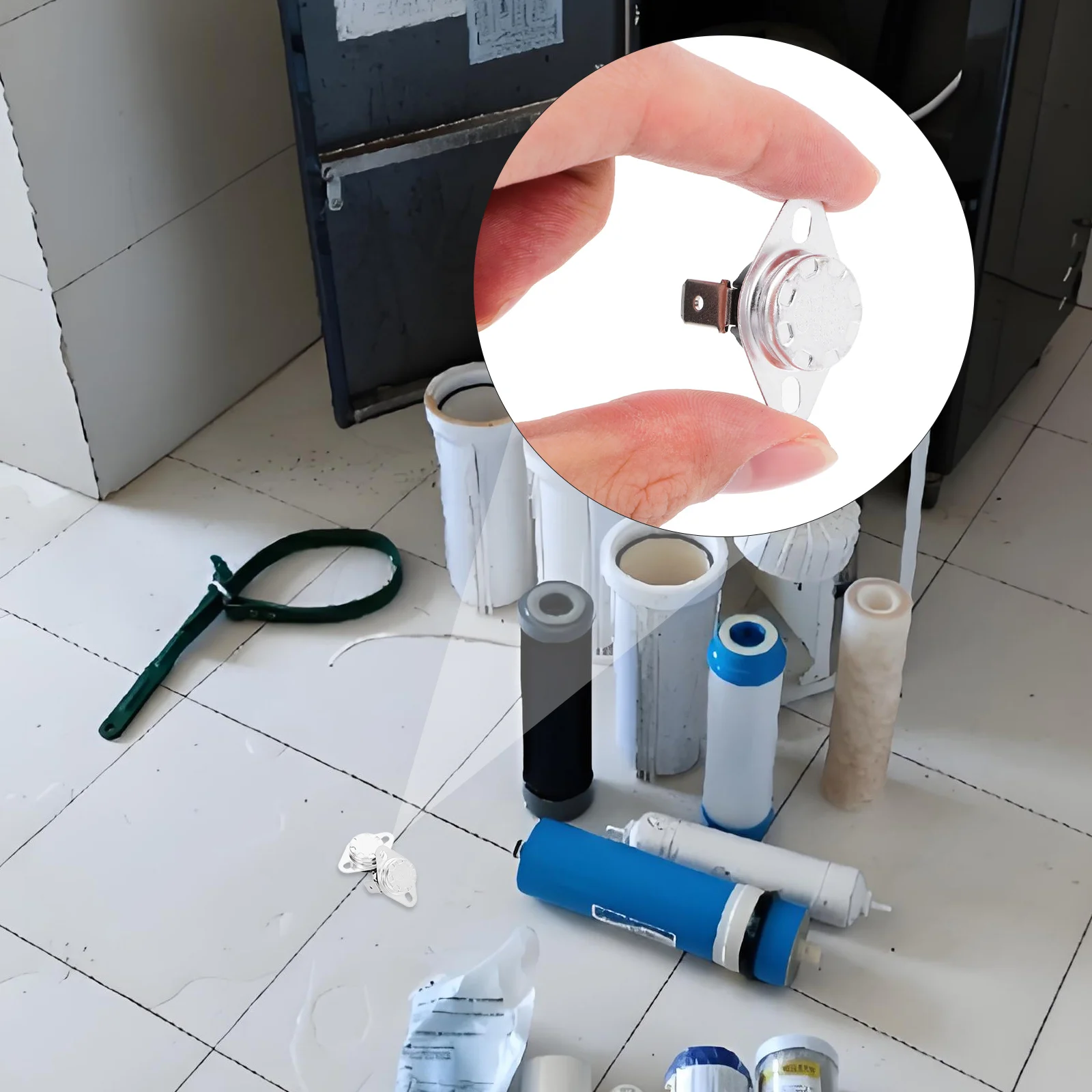 2 قطعة الحرارية قطع الصمامات سخان المياه ترموستات التبديل لحماية الحروق الجافة العالمي استبدال جزء الأجهزة الكهربائية #2