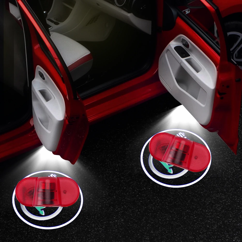 

Octavia Ghost Shadow Light 2pcs LED Courtesy Door Light For Skoda Octavia A5 A2 A3 A7 Octavia 2 3 Green Badge Skoda Logo Light
