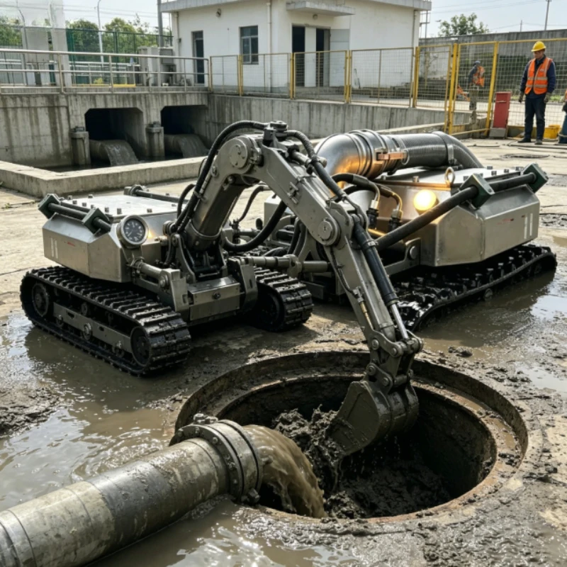 Drague amphibie intelligente de haute qualité à chenilles en caoutchouc, machine de dragage sous-marin, robot, équipement de construction