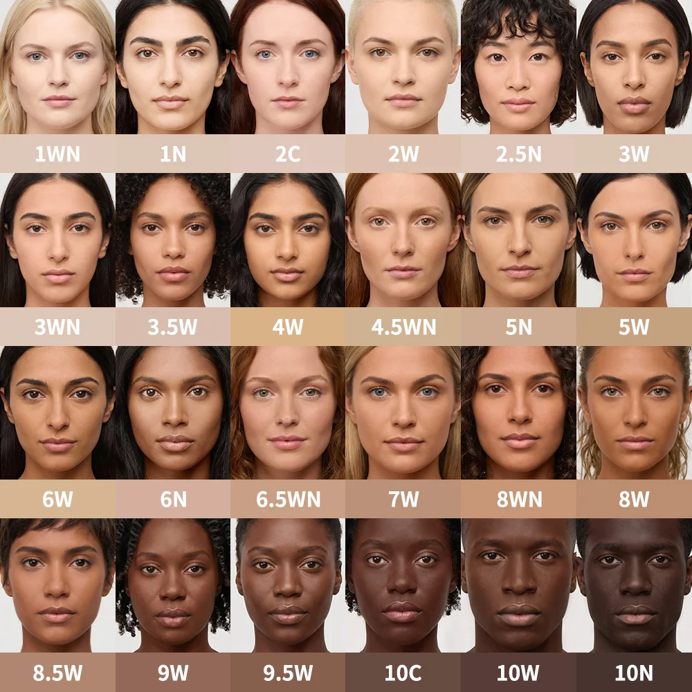 Hyaluronic Acid Moisturizing Foundation Silky Lightweight Second Skin Texture Sweatproof Anti-Aging Base For Dry Oily Skin