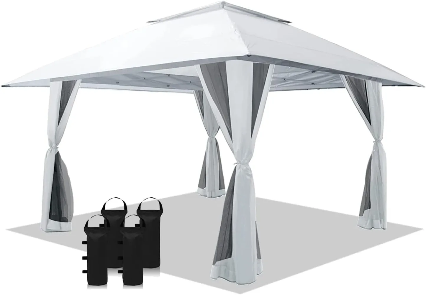 

13X13 Outdoor Pop Up Gazebo Base 10X10 Patio Gazebos Patented Center Lock Quick Setup Newly Designed Storage Bag