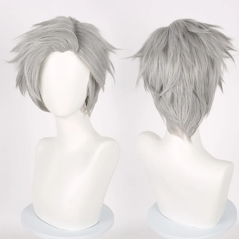 رافاييل زين كزفيا سيلوس كاليب شعر مستعار تأثيري للجنسين قصيرة أنيمي لعبة الحب والمساحة العميقة شعر مستعار اكسسوارات الشعر هالوين شعر مستعار للحفلات