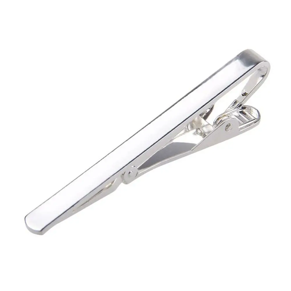 Hot Sale Trendy Practical Silver Gold Toned Stainless Steel Suit Clip Metal Tie Clip Pin Necktie Clasp for Men Gift