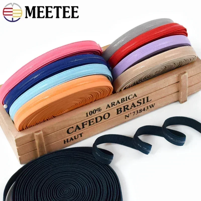 2/4/10M 10mm Silicone Elastic Band For Clothes Bra Non-slip Stretch Ribbon Underwear Rubber Bands DIY Belt Sewing Accessories