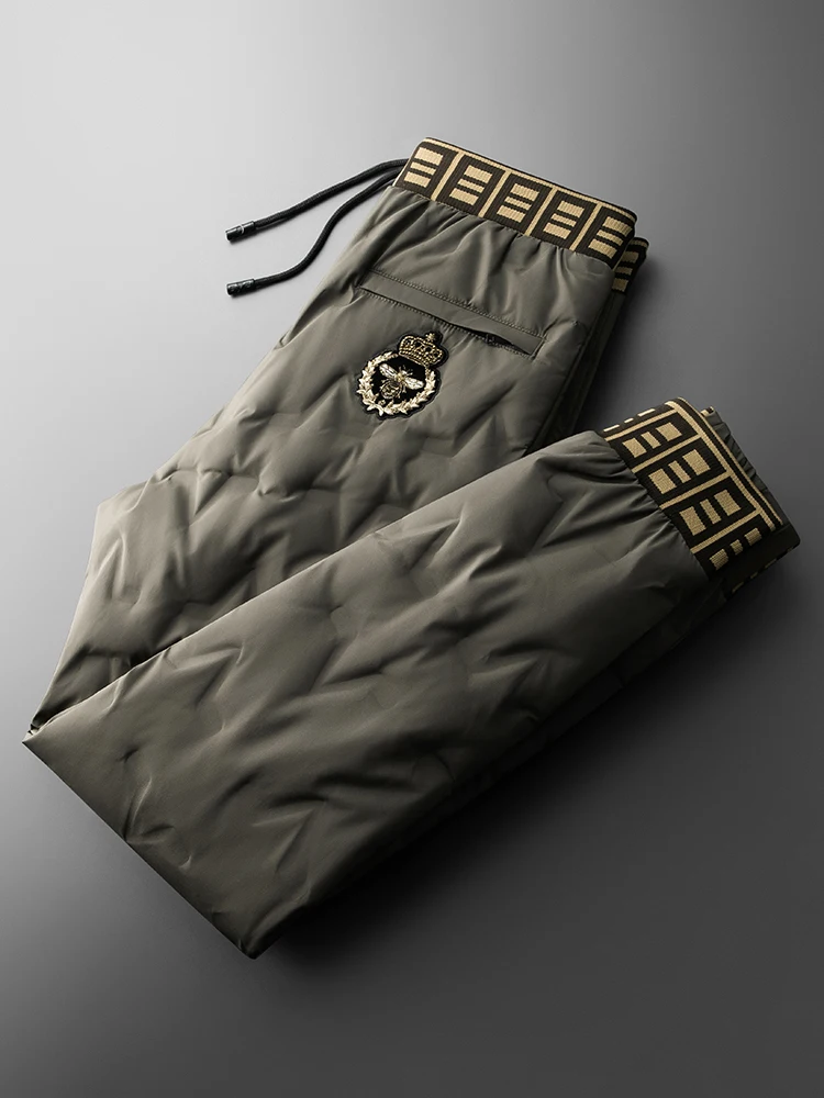 

Winter Thiened Outdoor Men's down Pants White Goose down Tight Fit Windproof Waterproof Outdoor Casual Faion Urban Sle