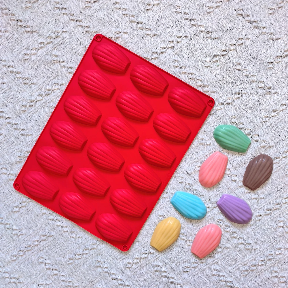 1 قطعة الإبداعية مادلين على شكل الشوكولاته قالب من السيليكون DIY بها بنفسك الجليد الكوكيز بودنغ كيك تحلية أواني الخبز