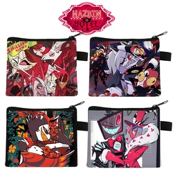 Hazbin Hotel Cartoon Portafoglio per bambini Anime Portamonete portatile da donna Portamonete Portamonete per bambini Confezione di carte di moda Portamonete con cerniera Regalo