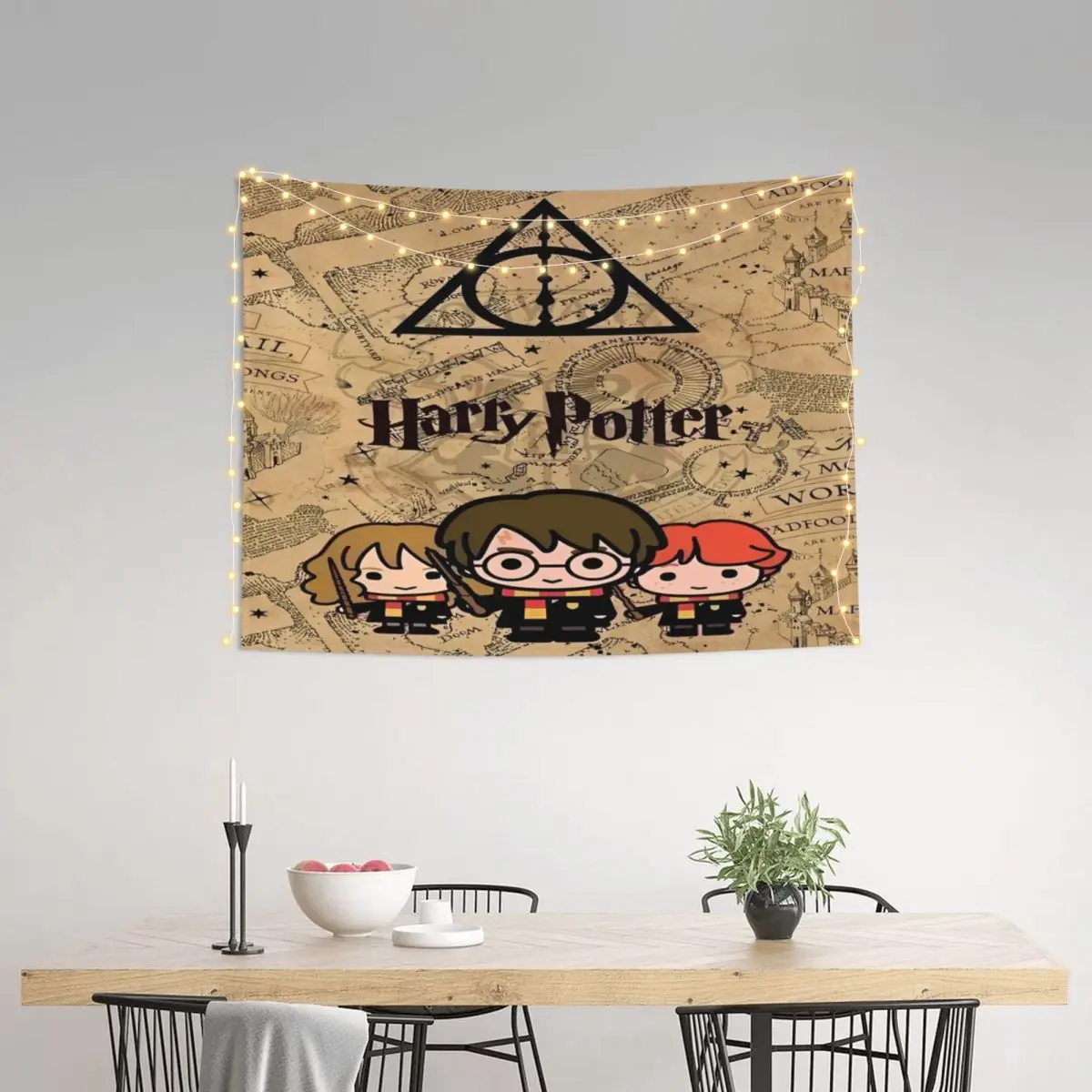 Harrys Potters Magic School Wall Tapestry Aesthetic Tapestries Poster for Dorm Room Wall Hanging Decor