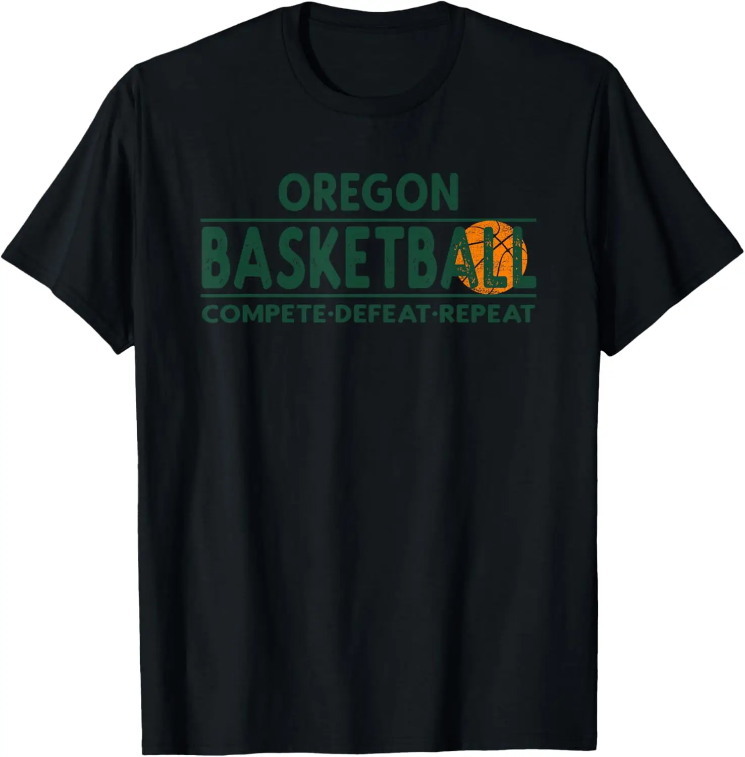 Oregon Basketball - Compete Defeat Repeat T-Shirt