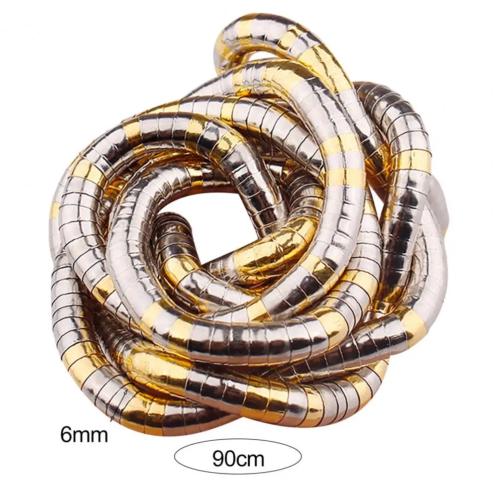 Unisex Individual Snake Chain Bracelet Bendable Snake Necklace Luster Flexible Adjustable Dance Cosplay Performance Jewelry