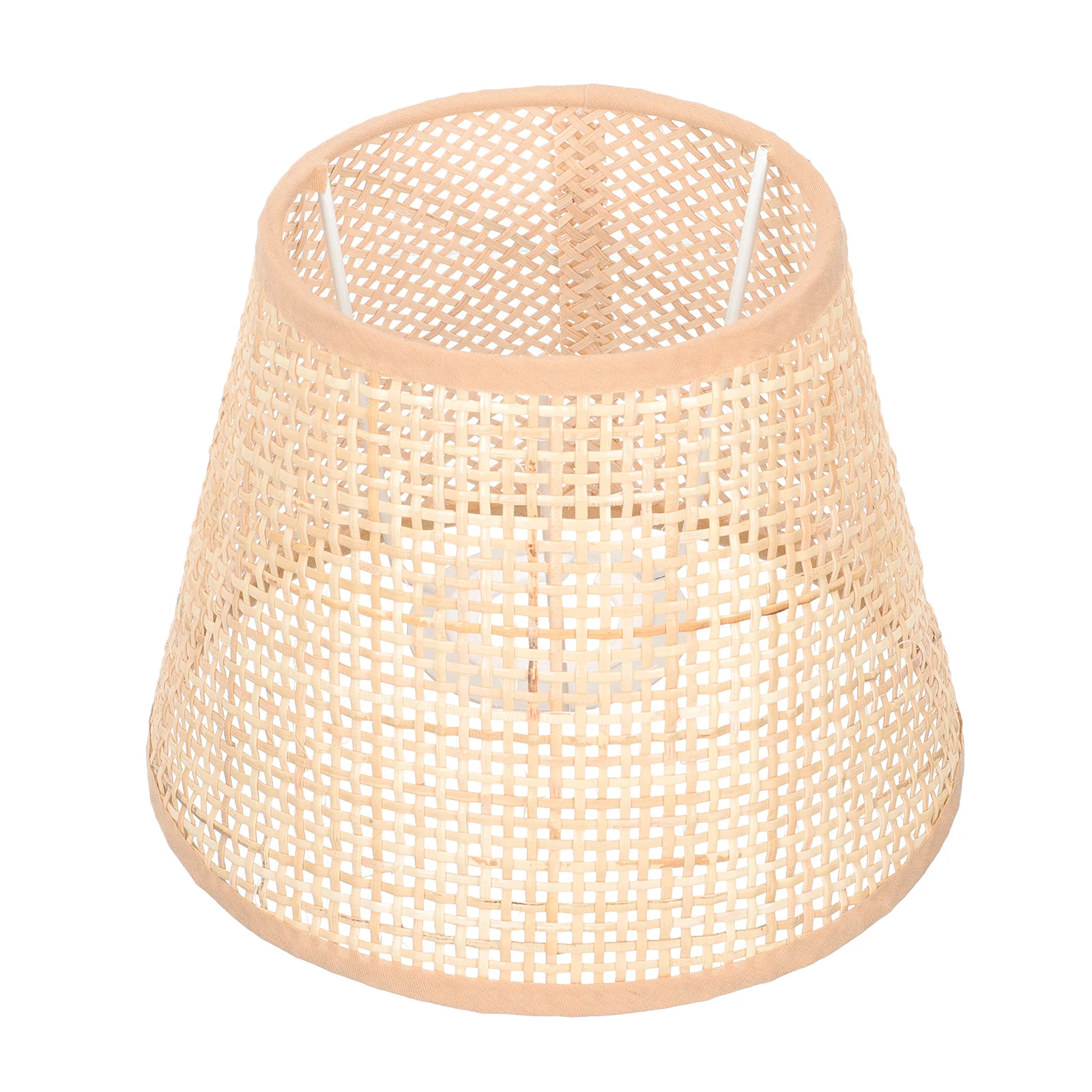 

Rattan Woven Lampshade Replacement Lamp Shade for Table Lamp Desktop Light Cover Soft Light Eye Protection Woven Lampshade