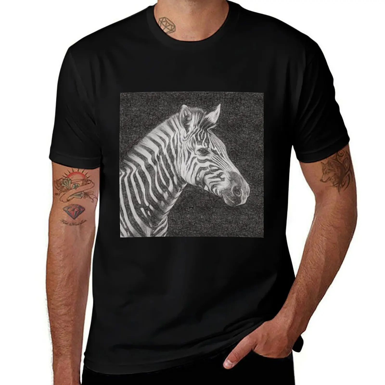 

Zebra Artwork T-Shirt Trendy Casual Short Sleeve Shirt