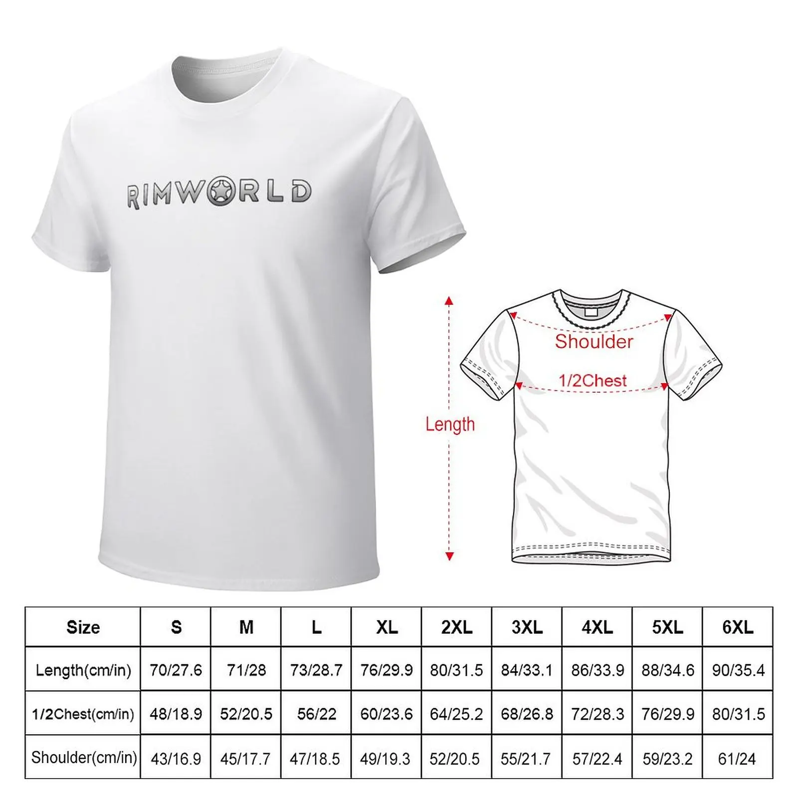 Rimworld logo T-Shirt anime clothes new edition big and tall t shirts for men