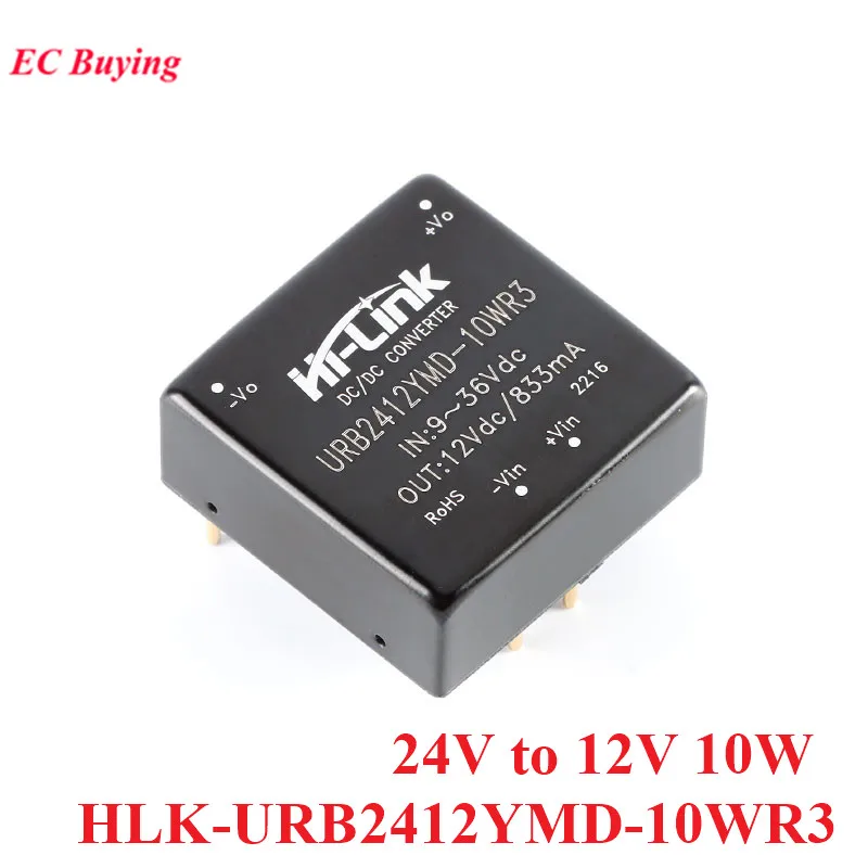 10 W DC DC 24 V auf 12 V 833 mA HLK-10D2412 HLK-URB2412YMD-10WR3 DC-DC isoliertes, nicht geregeltes Konverter-Stromversorgungsmodul