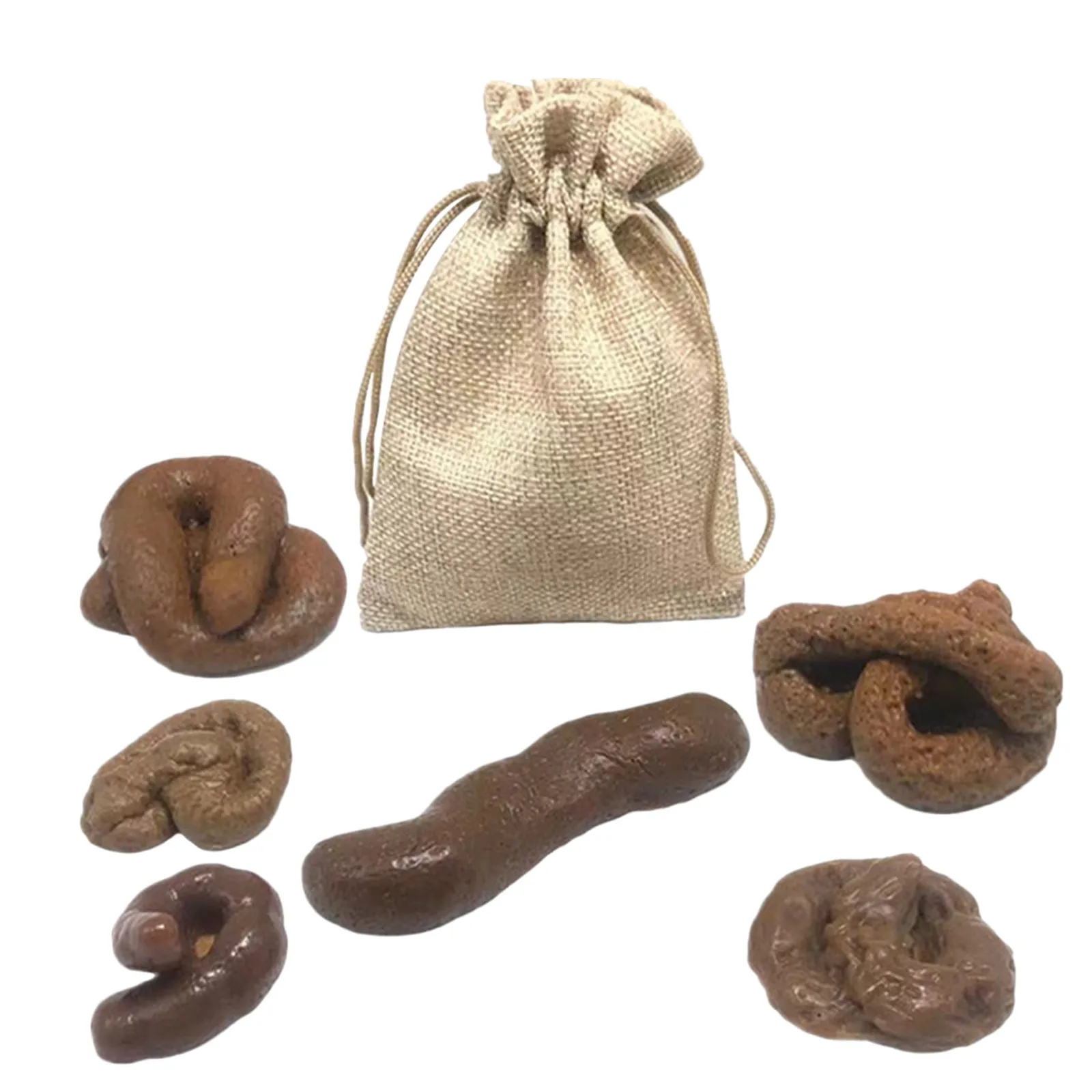 

Набор из 6 штук: реалистичные пластиковые муляжи какашек для розыгрышей, портативные реквизиты для вечеринок, Хэллоуина и Дня дураков