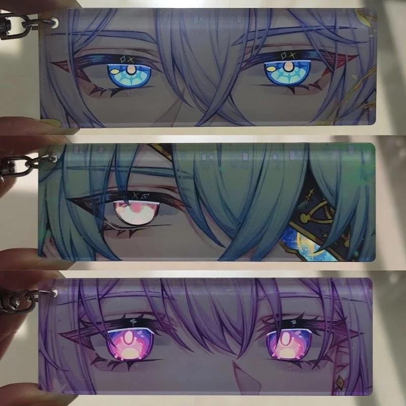 At the moment when the starry sky collapsed around the railway, Xia Bai, Er Xia, Butterfly, Transparent Acrylic Eye Bar Pendant