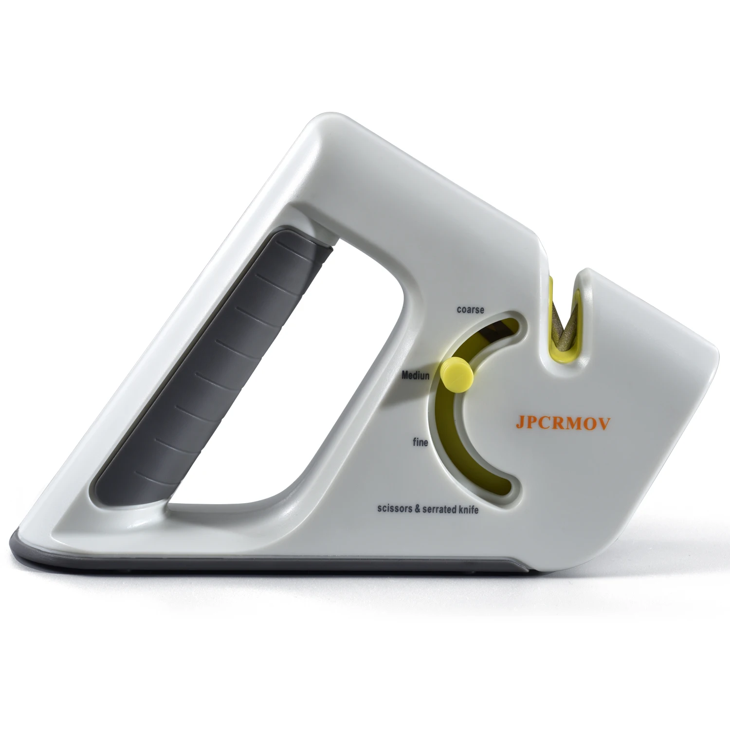 JPCRMOV Knife Sharpener Flip Adjustable, 4-Stage 5-in-1 Knife Sharpening System with Tungsten Steel, Diamond rod, Ceramic Stone