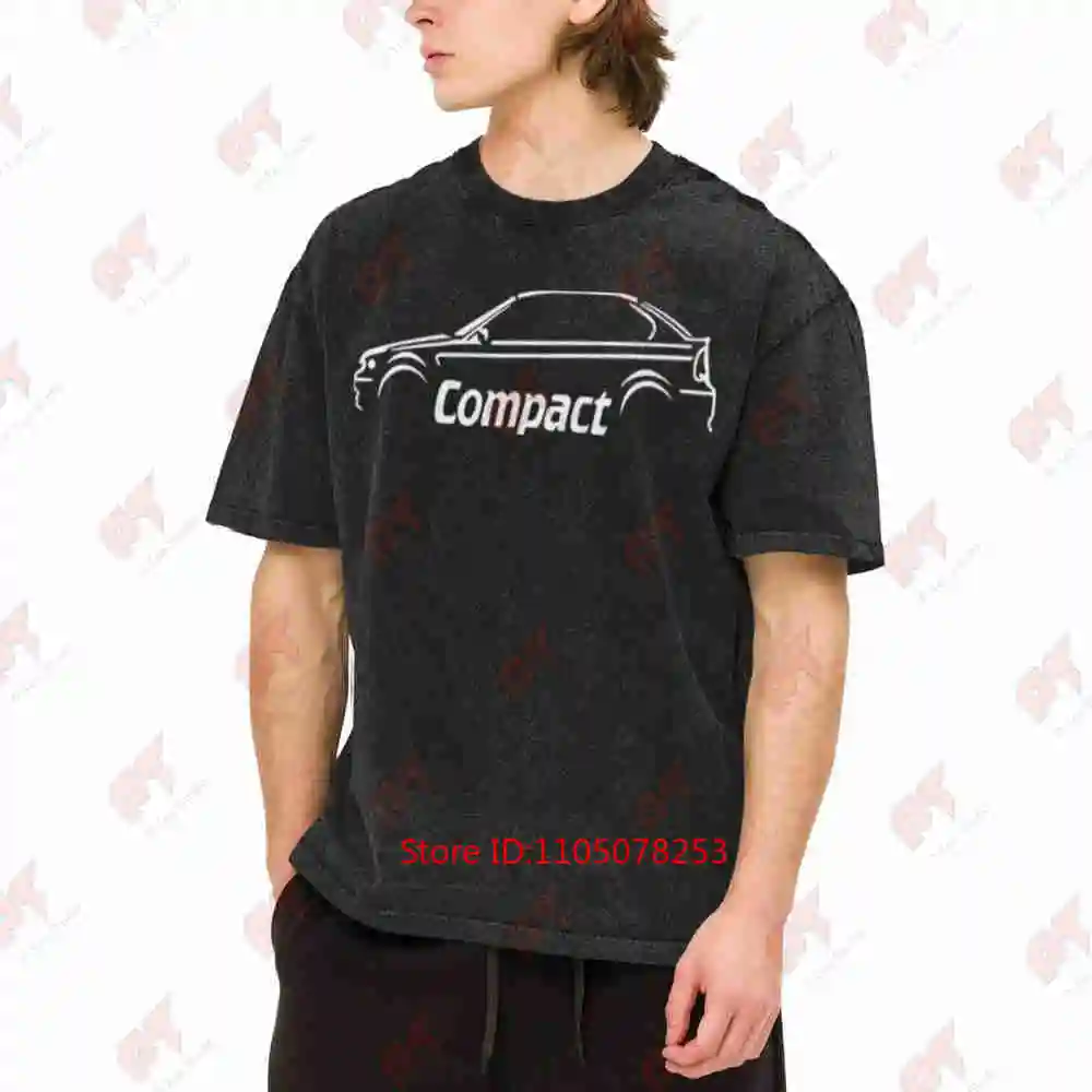 325Ti E46 Compact Car Enthusiast Vintage Washed Tee Pure Cotton T-Shirt