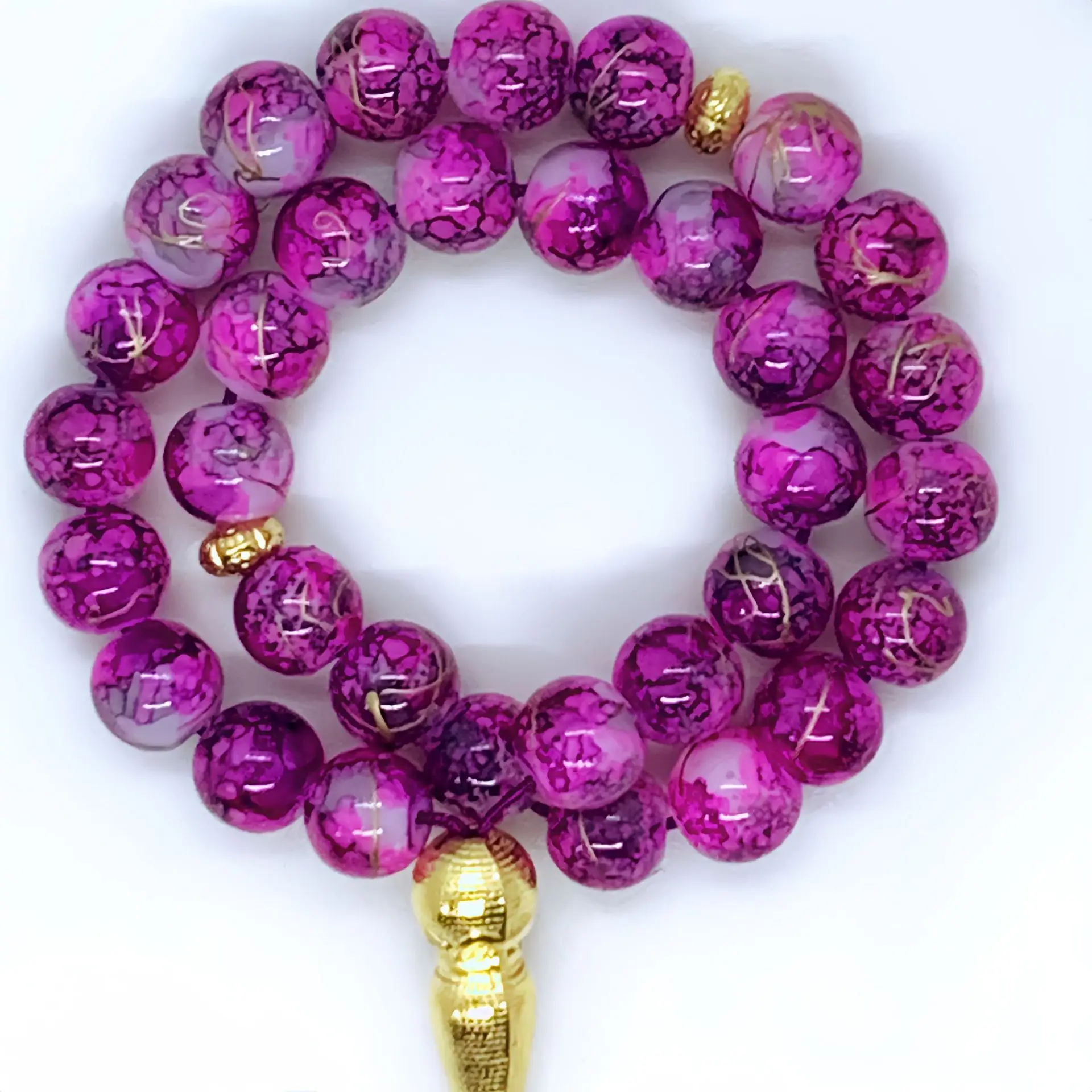 10mm Flowing Tassel Beaded Prayer Beads with 33 Flare Beads for Daily Prayer, Blessing and Meditation - TASBIH Bracelet Necklace