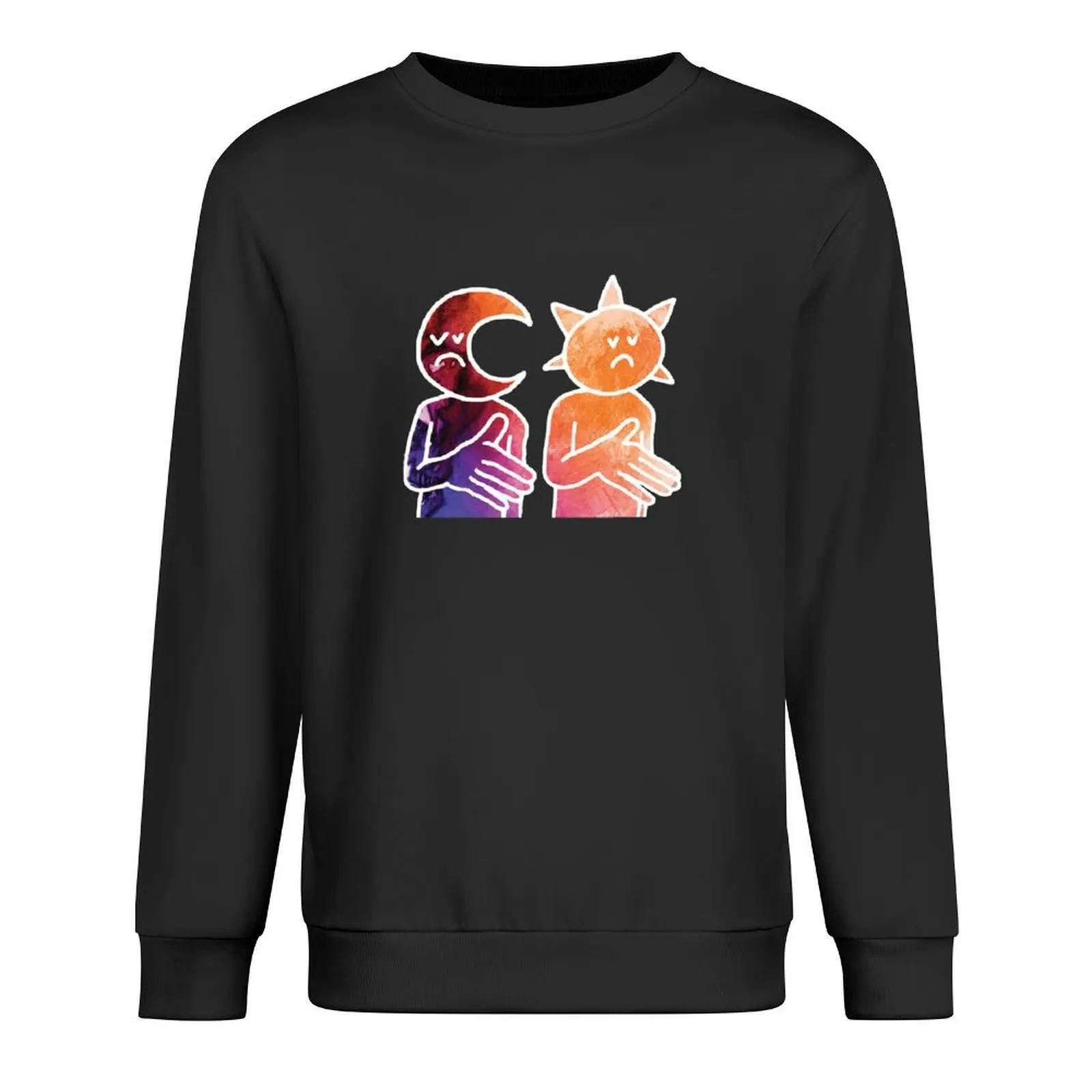 

Day N Nite Sun and Moon (White) Pullover male clothes men's sweat-shirt japanese style men clothes new in sweatshirts