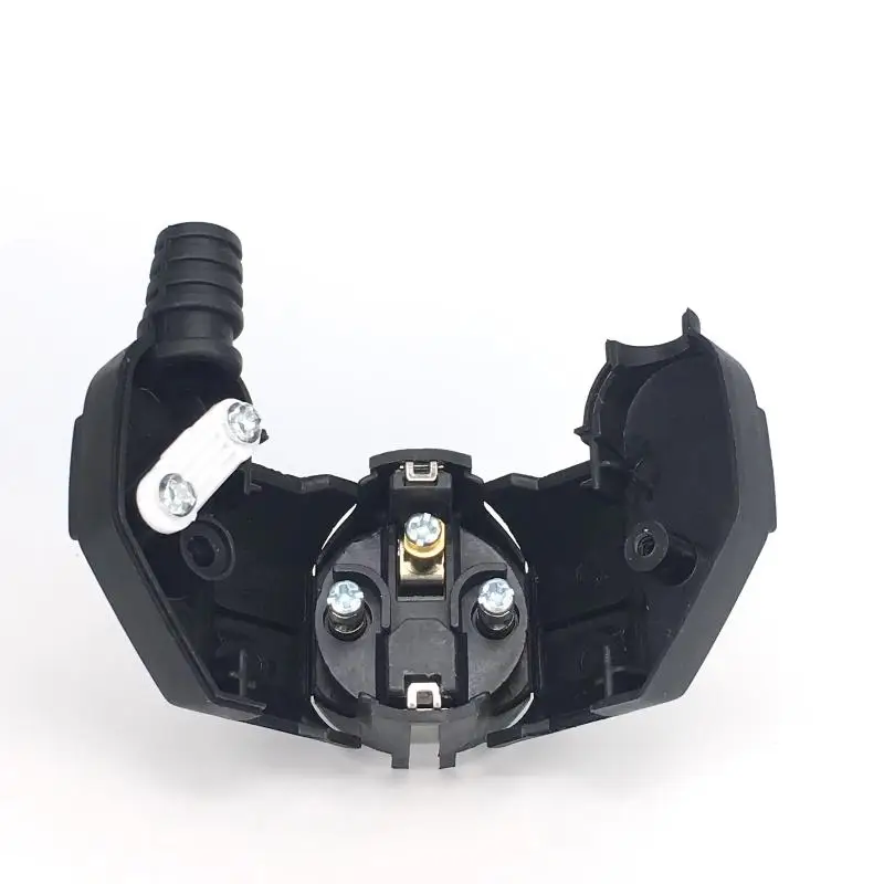 4.8mm Schuko Male Connector Rewireable EU Plug 250V 16A For Power Extension Cable