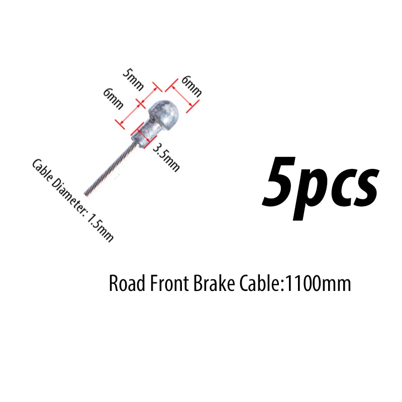 5 stks RISICO RC127 Rvs MTB Mountain Road Fiets Derailleur Shift Rem Binnenkabel Lijn Draad 2100mm 1550mm 1700mm