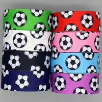 DHK 7/8'' 5yards Football Ball Sport Printed Grosgrain Ribbon Accessories Headwear Decoration Collar DIY Sewing Craft E2164