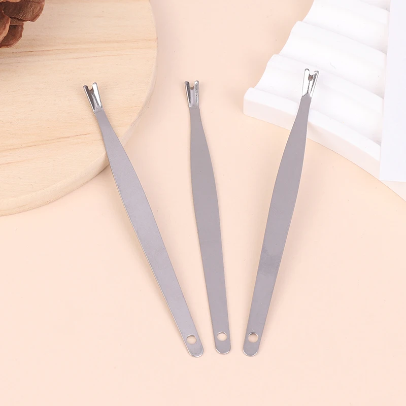 Aço inoxidável Nail Art Fork Removedor de cutícula, Nipper Pusher, Trimmer, Ferramentas Pedicure Care, removedor de pele morta, 1Pc