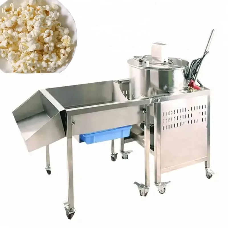 Máquina Comercial para Hacer Palomitas de Maíz con Función Integrada para Mezclar Caramelo, Produce Palomitas de Maíz con Sabor a Queso, Picante y Salado