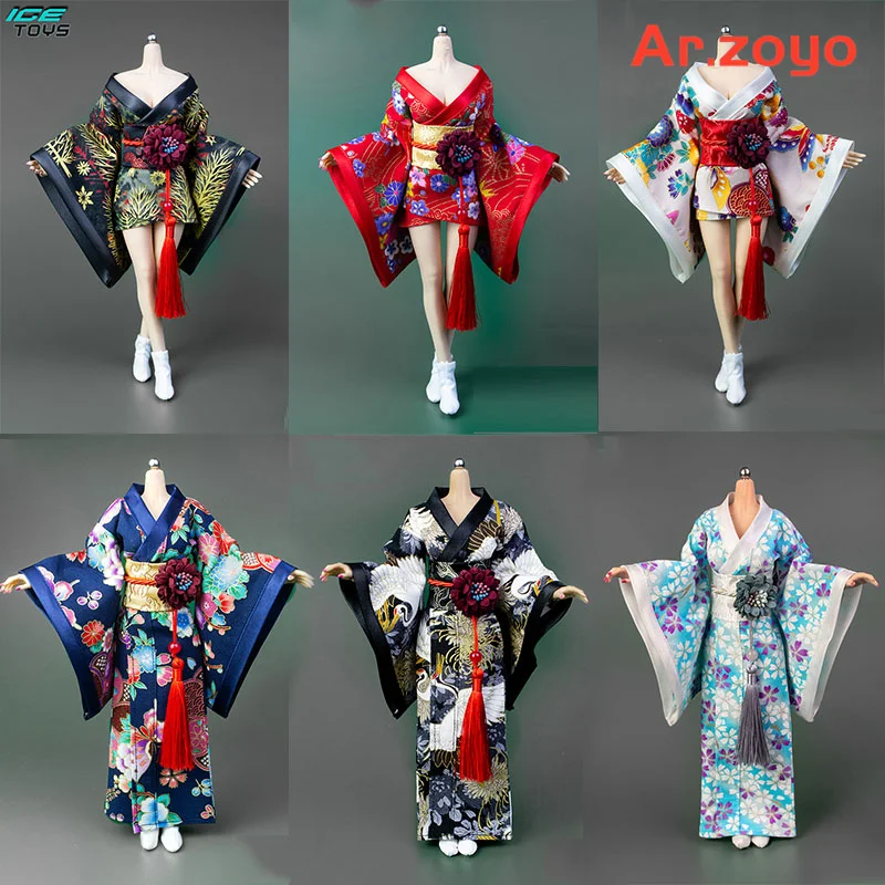 

ICE TOYS IC1004 1/6 Female Printing Kimono Bathrobe Soldier Clothes Model Fit 12'' Action Figure Body Dolls