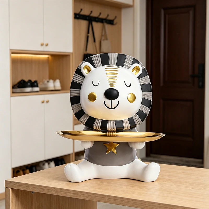 lion-themed-storage-tray-decorative-tabletop-tray-for-home-desks-and-miscellaneous-storage