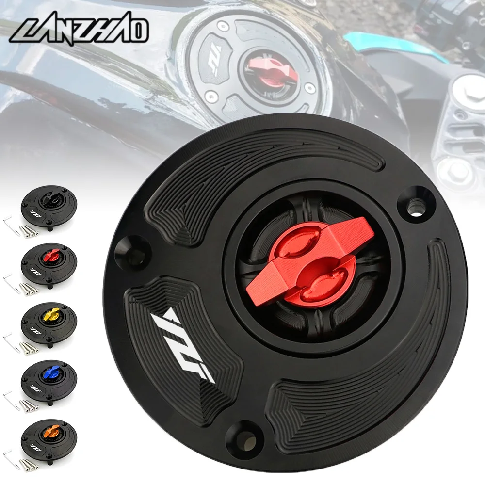 YZF Motorcycle Fuel Tank Cover Cap CNC Aluminum Accessories for Yamaha YZF R1 R6 R6S All Year R3 14-18 R25 15-18 R15 13-14 R125