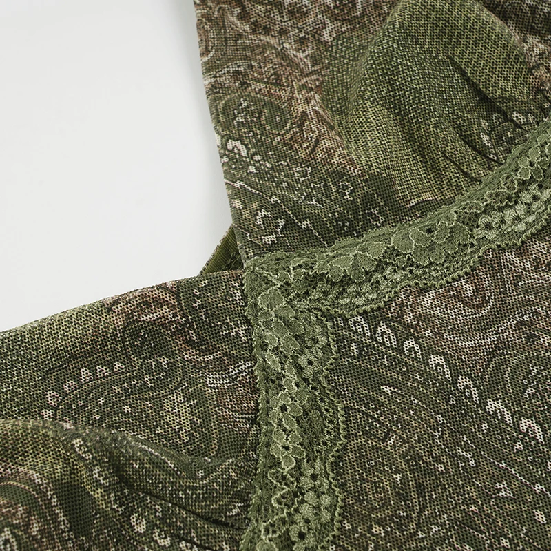 SUCHCUTE Fairycore Y2K Damen Cami-Top mit Blumenmuster, Spitzen-Patchwork, Asymmetrischem Saum, Spaghettiträgern, Schlankem Schnitt, Ärmellos, Streetwear Cami – Detail 12