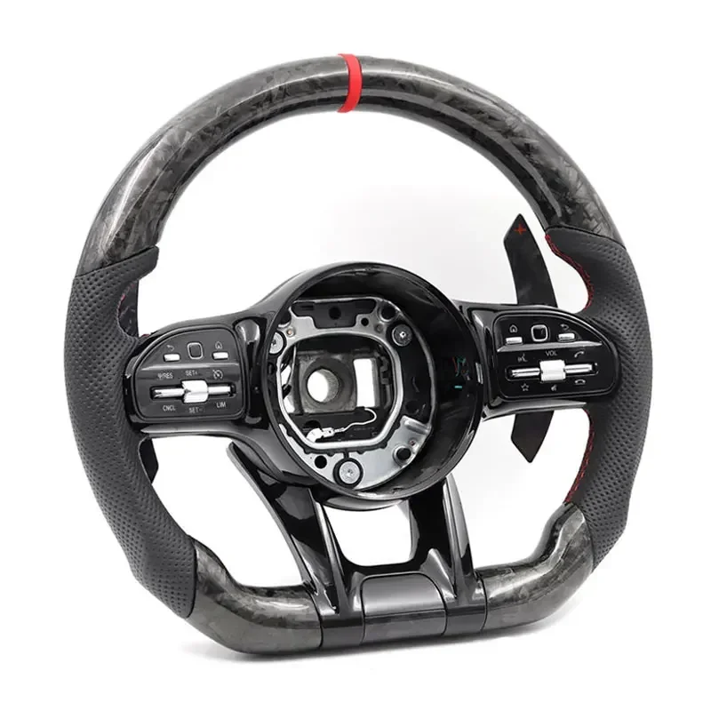 Car Forged Carbon Fibre Steering Wheel For Mercedes Benz AMG Class CLS GLC GLE GLS GLA CLA CLK C63 W204 W205 W206 Auto Parts