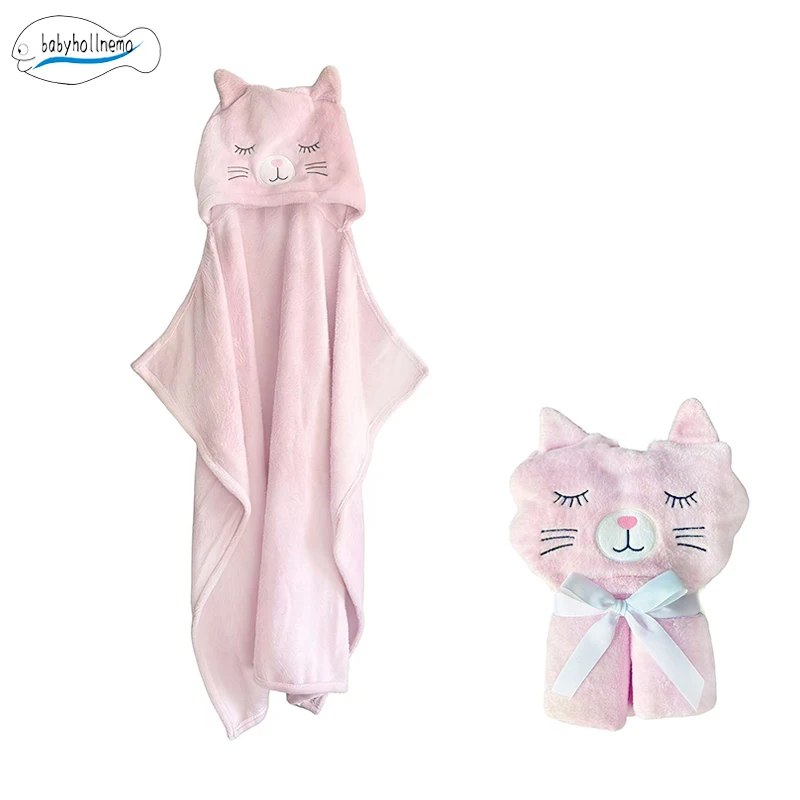 Soft Coral Fleecebaby Bath Blanket Absorbent Quick Dry Towel for Home Bathroom Boys Girls