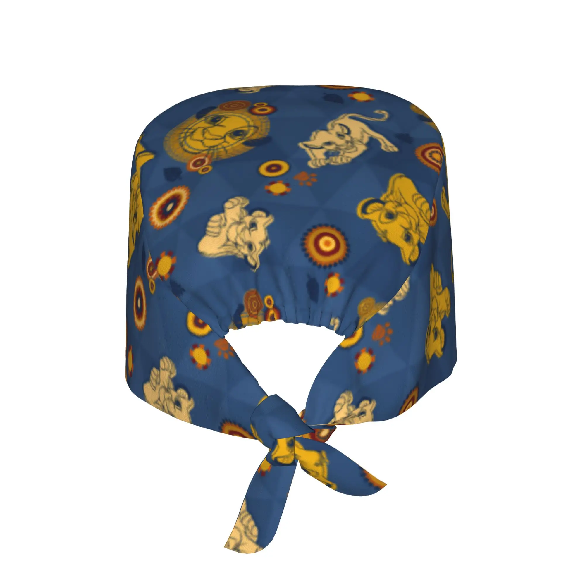 Liones Anime Kinges Working Cap Surgical Hats Men Women Pumbaa Simba Cartoon Operating Room Cap Operator Hats Lab Works Hat
