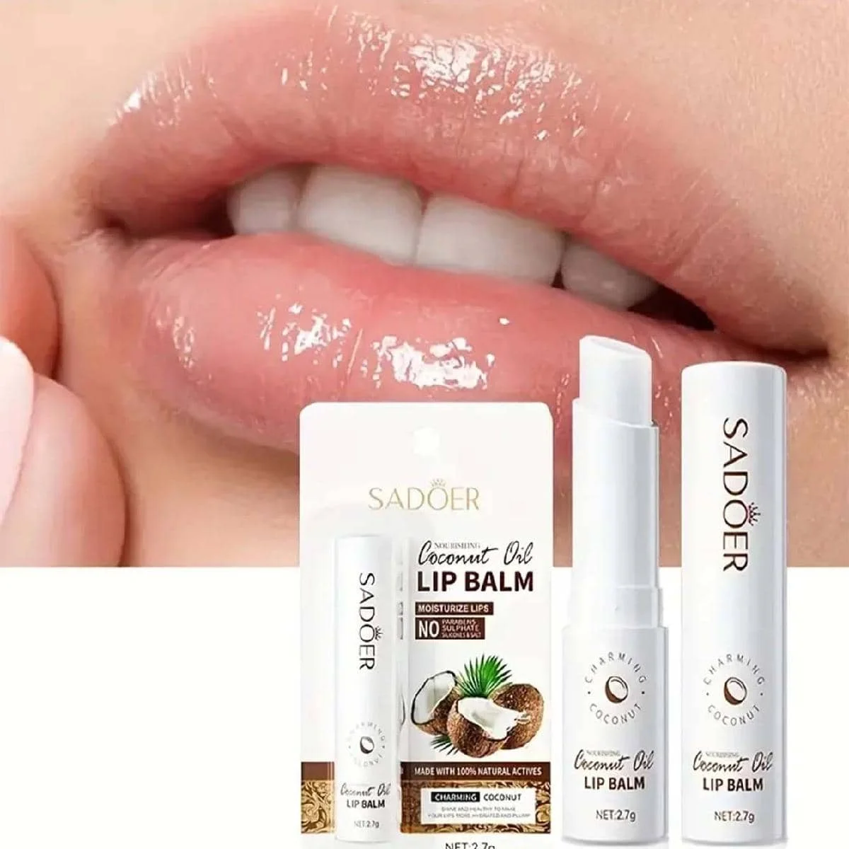 1 PC Coconut Lip Balm 2.7g Hydrating Moisturizing Anti-Dry Chapped Lip Care Lip Gloss