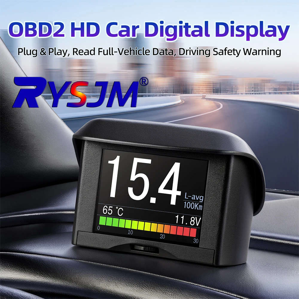 A202 On-board Computer Car Digital Computer Display Speed Fuel Consumption Temperature Gauge OBD2 Automobile Scanner