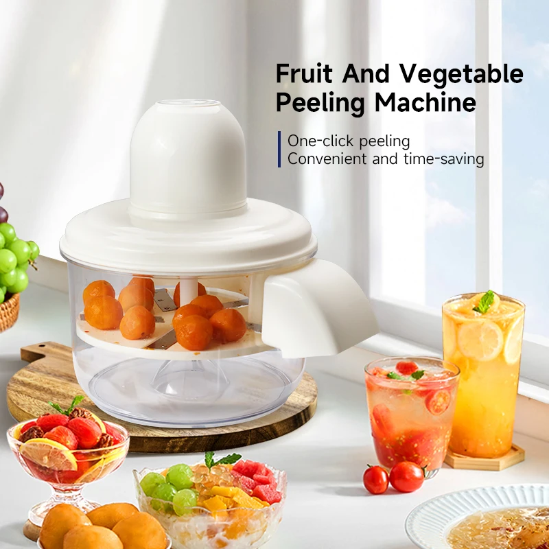 Fully Automatic Electric Fruit Peeler for Grapes Household Potatoes Garlic Green Grape Peeling Machine Stainless Steel Material