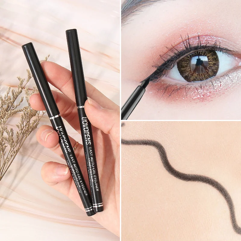 Eyeliner Anti-fioritura qualità professionale Eyeliner nero spesso Ultrafine Eyeliner nero trucco viso tendenza Eyeliner penna colla